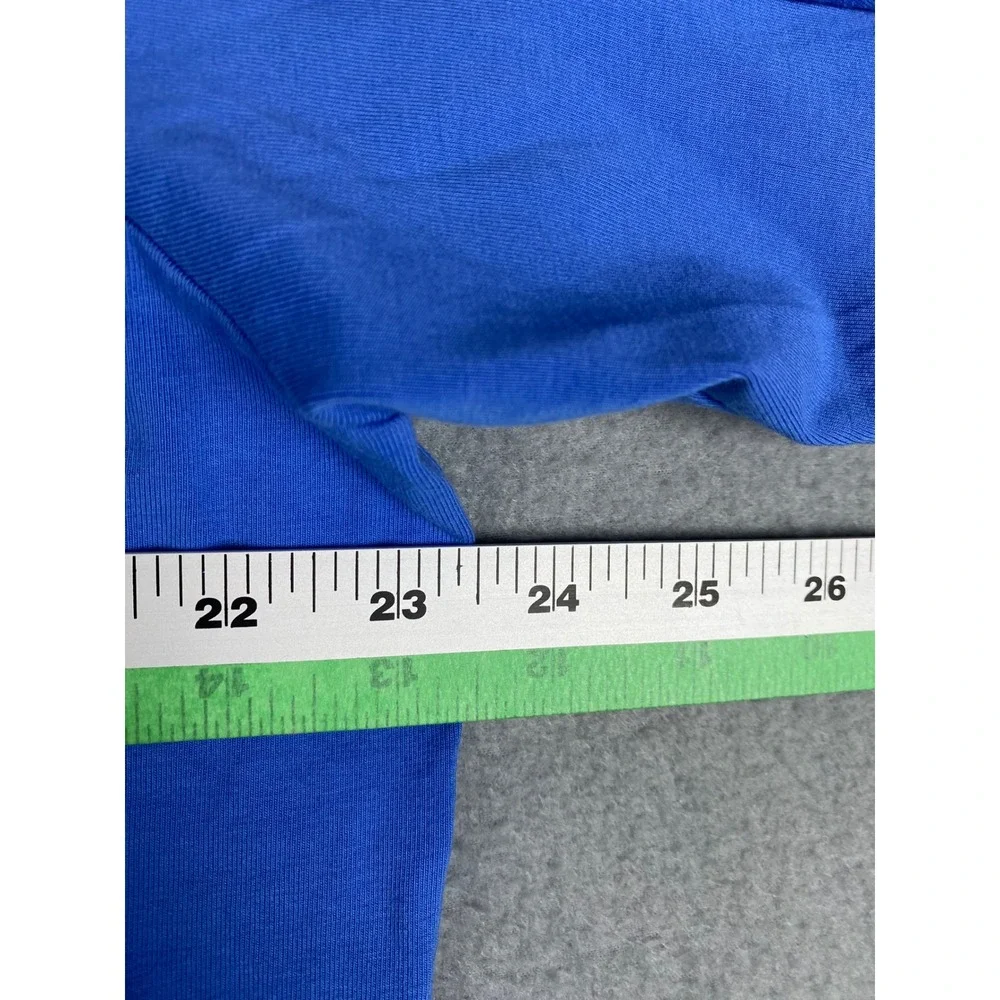 Lands End Pajama Top Long Sleeve Cotton Stretch Sleep Shirt Womens‎ 1X Blue